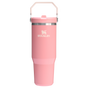Stanley 30 OZ IceFlow Flip Straw Stainless Steel Tumbler In Pink Mesa