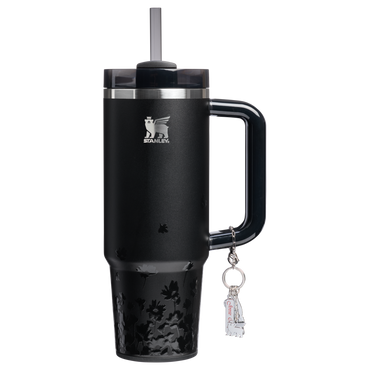 Stanley Jennie Collab 30 Ounce Tumbler In Midnight Ruby With Embossed Flowers