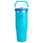 Stanley 30 oz IceFlow Flip Straw Water Bottle In Splash Blue